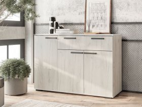 Комод Стандарт-4 NEW (дуб крафт белый) в Эсэ-Хайе - ehseh-hajya.mebel-nsk.ru | фото