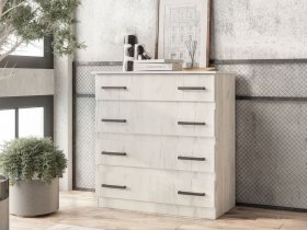 Комод Стандарт-6 NEW (дуб крафт белый) в Эсэ-Хайе - ehseh-hajya.mebel-nsk.ru | фото