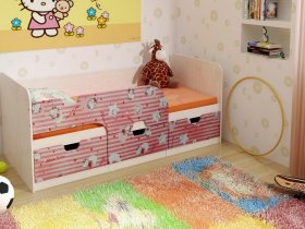 Кровать детская с ящиками 1,86 Минима Hello Kitty в Эсэ-Хайе - ehseh-hajya.mebel-nsk.ru | фото