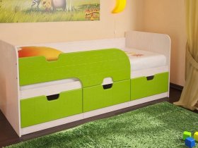 Кровать детская с ящиками 1,86 Минима пазл в Эсэ-Хайе - ehseh-hajya.mebel-nsk.ru | фото