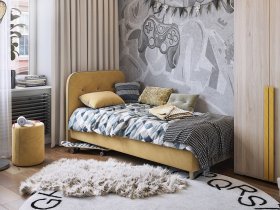 Кровать односпальная Лео 0,9 м в Эсэ-Хайе - ehseh-hajya.mebel-nsk.ru | фото