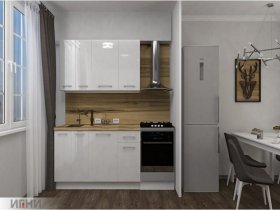 Кухонный гарнитур МДФ Выгодно и точка 1,5 м (белый глянец) в Эсэ-Хайе - ehseh-hajya.mebel-nsk.ru | фото