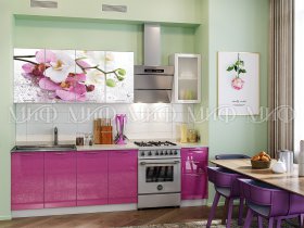 Кухонный гарнитур Орхидея (сиреневый) в Эсэ-Хайе - ehseh-hajya.mebel-nsk.ru | фото