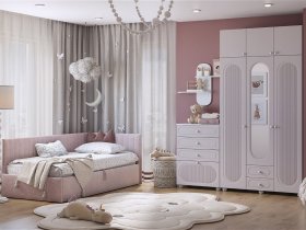 Модульная детская Милана (белое дерево/сакура) в Эсэ-Хайе - ehseh-hajya.mebel-nsk.ru | фото
