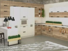 Модульная кухня Фиджи 2,3м (крафт) в Эсэ-Хайе - ehseh-hajya.mebel-nsk.ru | фото