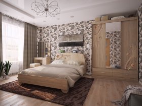 Модульная спальня Виктория-1 (дуб сонома) в Эсэ-Хайе - ehseh-hajya.mebel-nsk.ru | фото