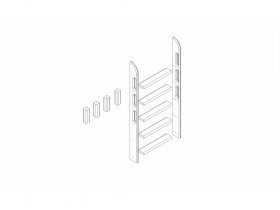 Пакет №10 Прямая лестница и опоры для двухъярусной кровати Соня в Эсэ-Хайе - ehseh-hajya.mebel-nsk.ru | фото
