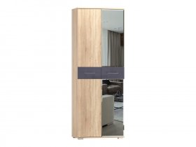Шкаф двухстворчатый с зеркалом Бьянка (Хандис) в Эсэ-Хайе - ehseh-hajya.mebel-nsk.ru | фото