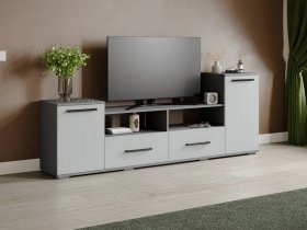 Тумба под ТВ Парус-2 (графит серый/серый камень) в Эсэ-Хайе - ehseh-hajya.mebel-nsk.ru | фото