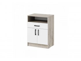 Тумба ТБ-1 Вега (дуб крафт серый/белый) в Эсэ-Хайе - ehseh-hajya.mebel-nsk.ru | фото